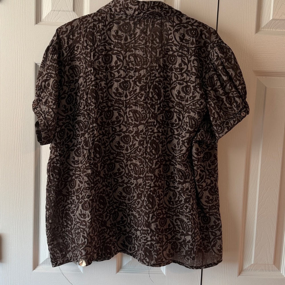 Batik Button down top- 2X - Picture 6 of 6